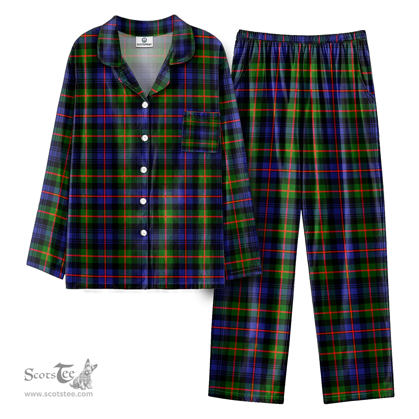 Scottish Murray of Atholl Modern Tartan Pajama Set - Tartan Plaid Pajamas Scottish Plaid Tartan Plaid - ScotsTee - scotstee.com