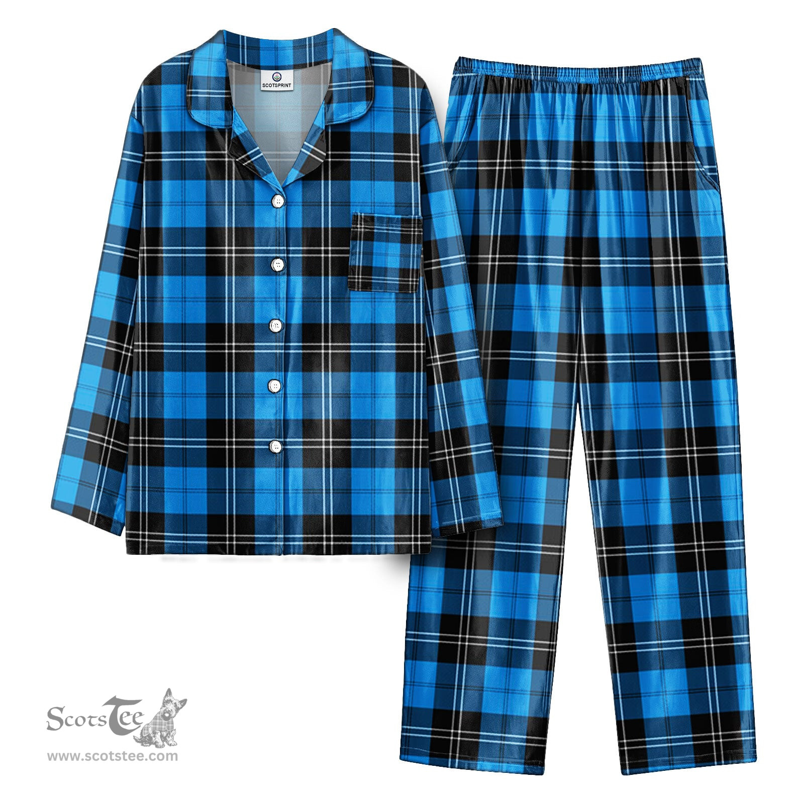 Scottish Ramsay Blue Ancient Tartan Pajama Set - Tartan Plaid Pajamas Scottish Plaid Tartan Plaid - ScotsTee - scotstee.com