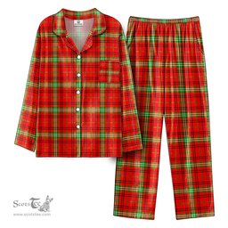 Scottish Morrison Red Modern Tartan Pajama Set - Tartan Plaid Pajamas Scottish Plaid Tartan Plaid - ScotsTee - scotstee.com