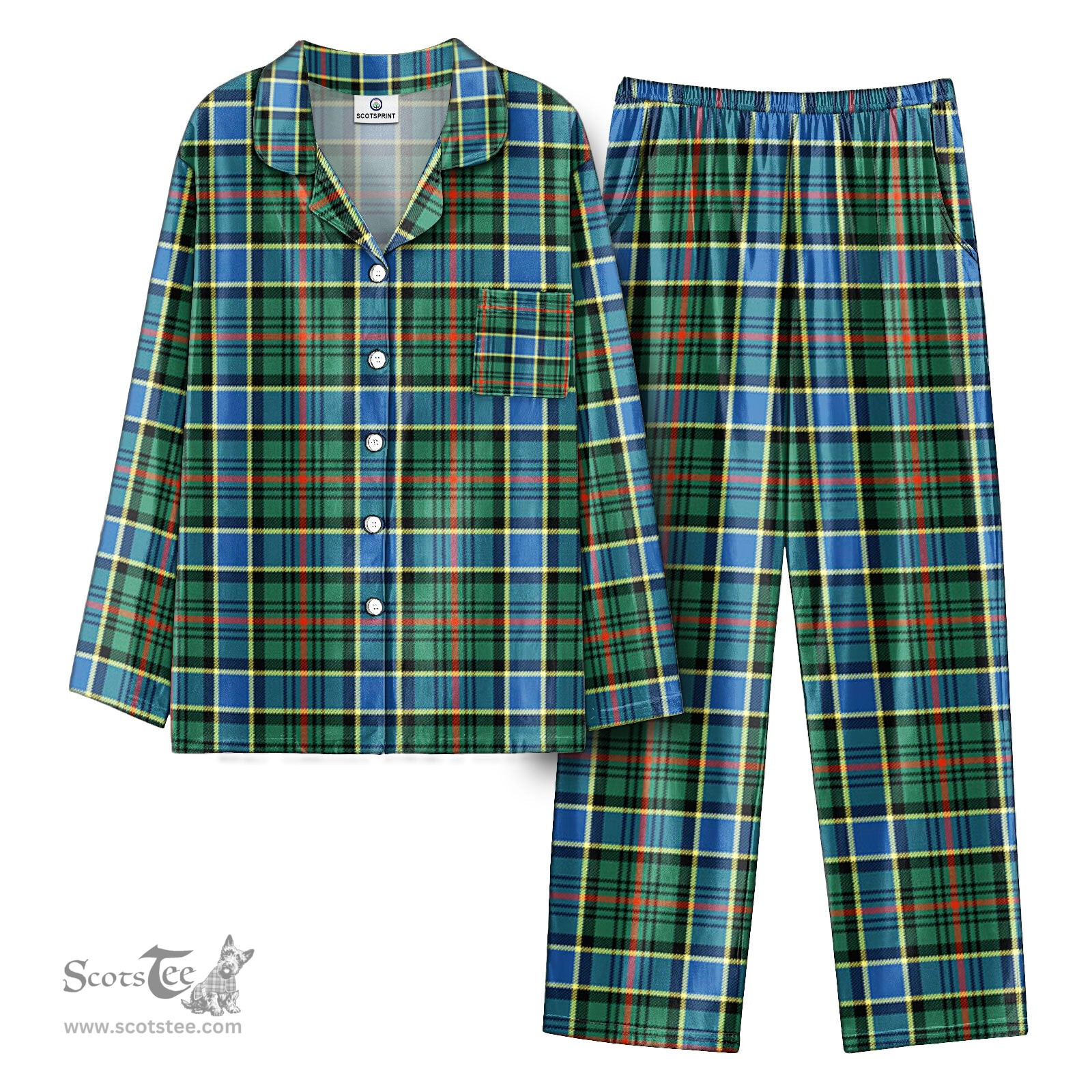 Scottish Ogilvie Hunting Ancient Tartan Pajama Set - Tartan Plaid Pajamas Scottish Plaid Tartan Plaid - ScotsTee - scotstee.com