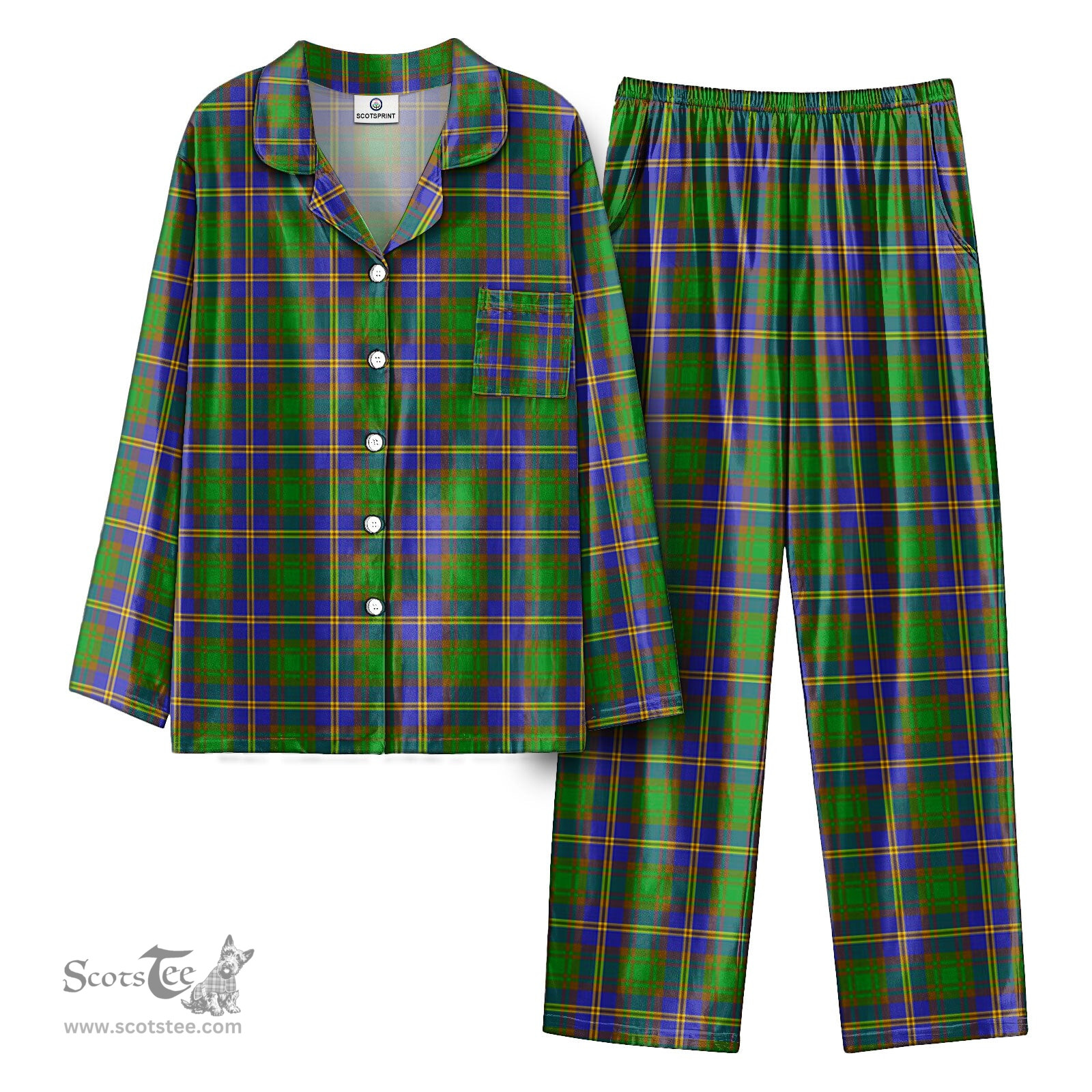 Scottish Strang (or Strange) Tartan Pajama Set - Tartan Plaid Pajamas Scottish Plaid Tartan Plaid - ScotsTee - scotstee.com