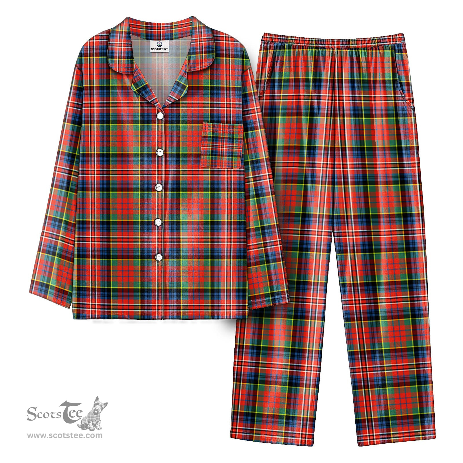 Scottish McPherson Ancient Tartan Pajama Set - Tartan Plaid Pajamas Scottish Plaid Tartan Plaid - ScotsTee - scotstee.com