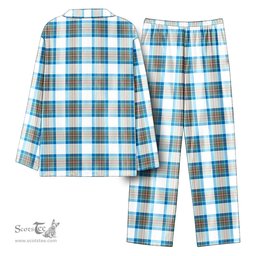 Scottish Stewart Muted Blue Tartan Pajama Set - Tartan Plaid Pajamas Scottish Plaid Tartan Plaid - ScotsTee - scotstee.com
