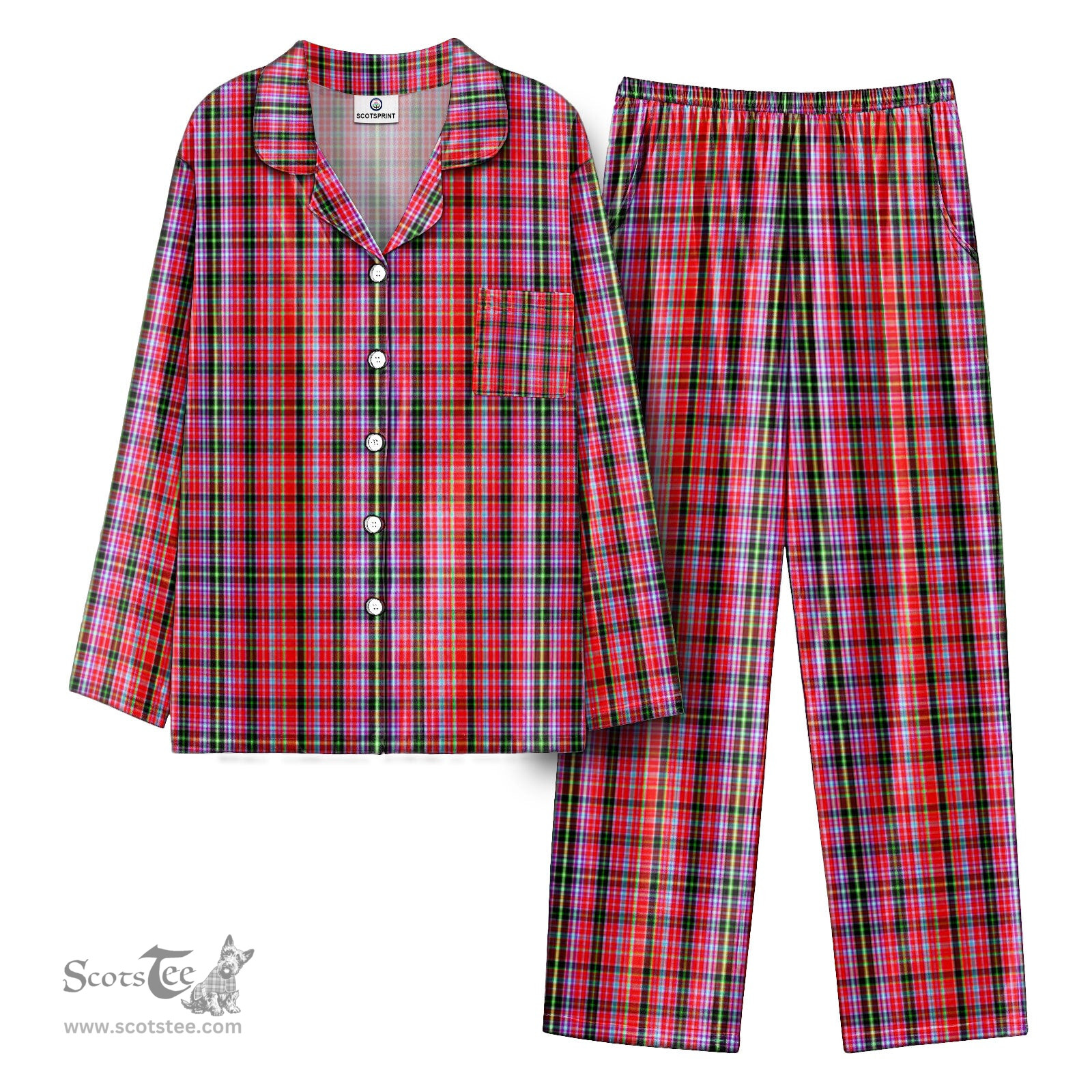 Scottish Udny Tartan Pajama Set - Tartan Plaid Pajamas Scottish Plaid Tartan Plaid - ScotsTee - scotstee.com