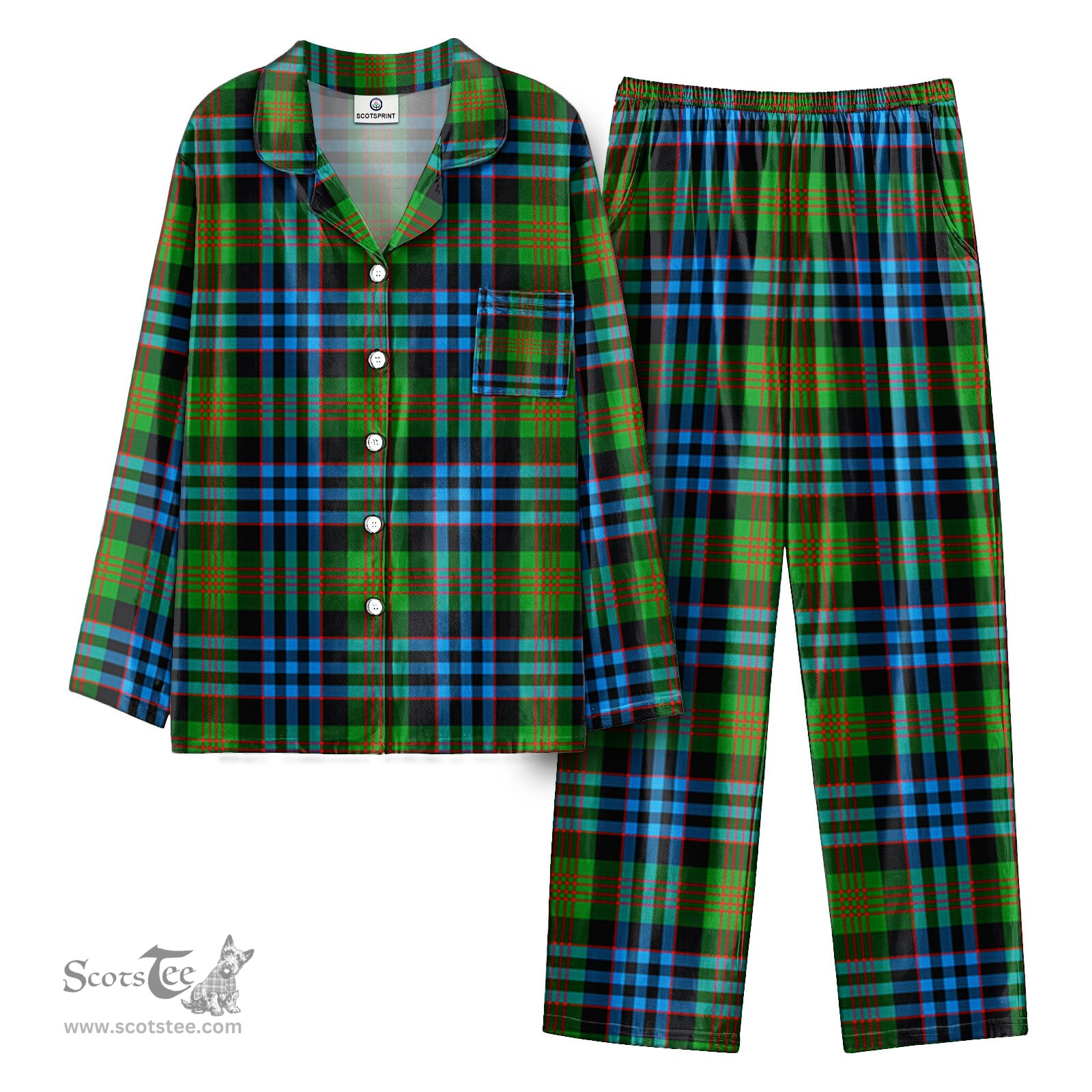 Scottish Newlands Tartan Pajama Set - Tartan Plaid Pajamas Scottish Plaid Tartan Plaid - ScotsTee - scotstee.com