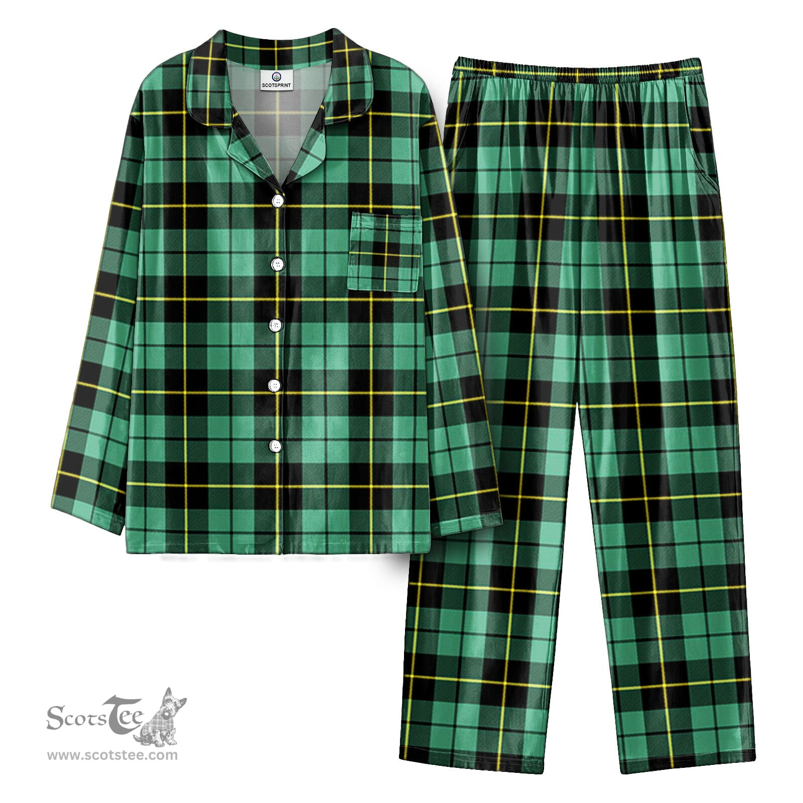 Scottish Wallace Hunting Ancient Tartan Pajama Set - Tartan Plaid Pajamas Scottish Plaid Tartan Plaid - ScotsTee - scotstee.com