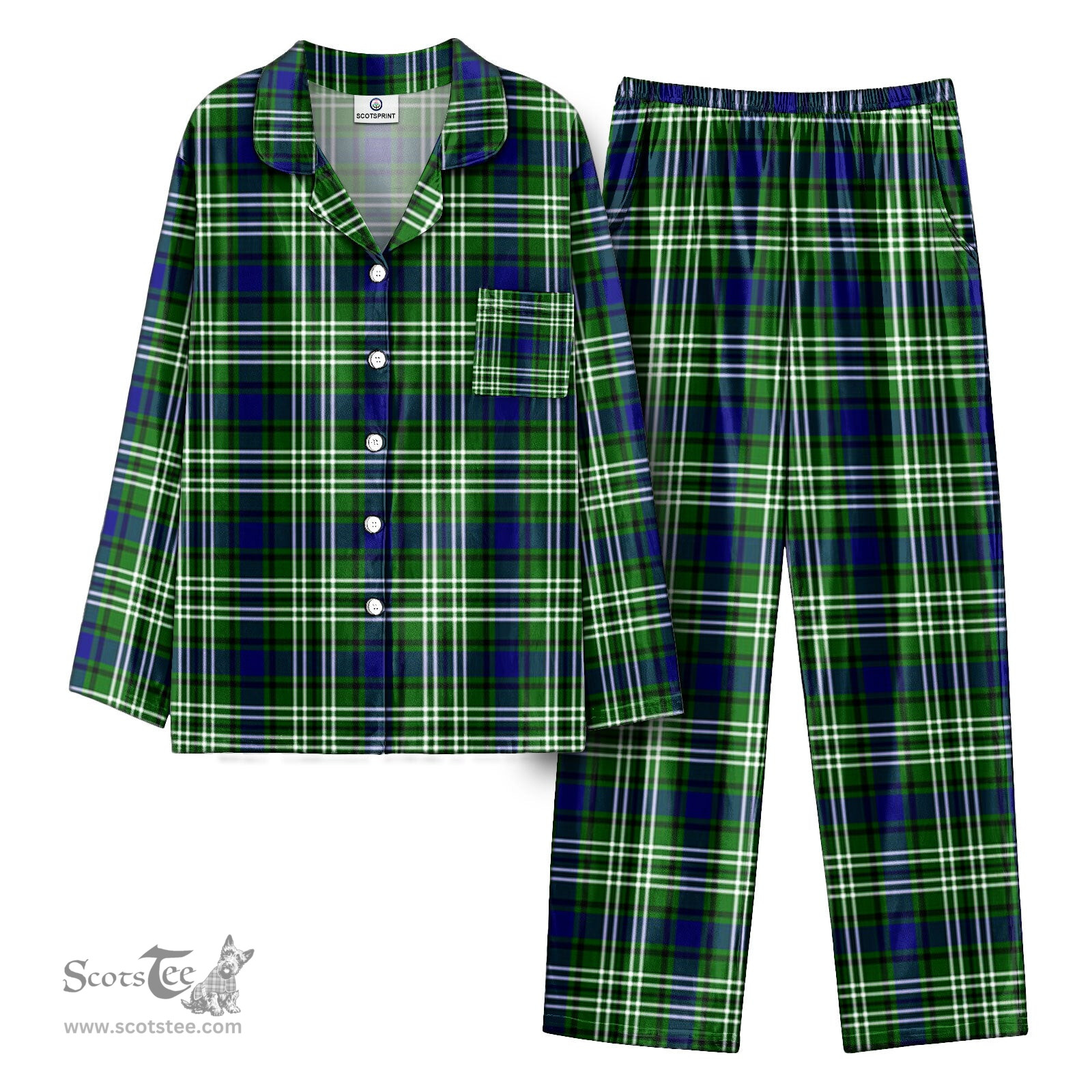 Scottish Mow Tartan Pajama Set - Tartan Plaid Pajamas Scottish Plaid Tartan Plaid - ScotsTee - scotstee.com