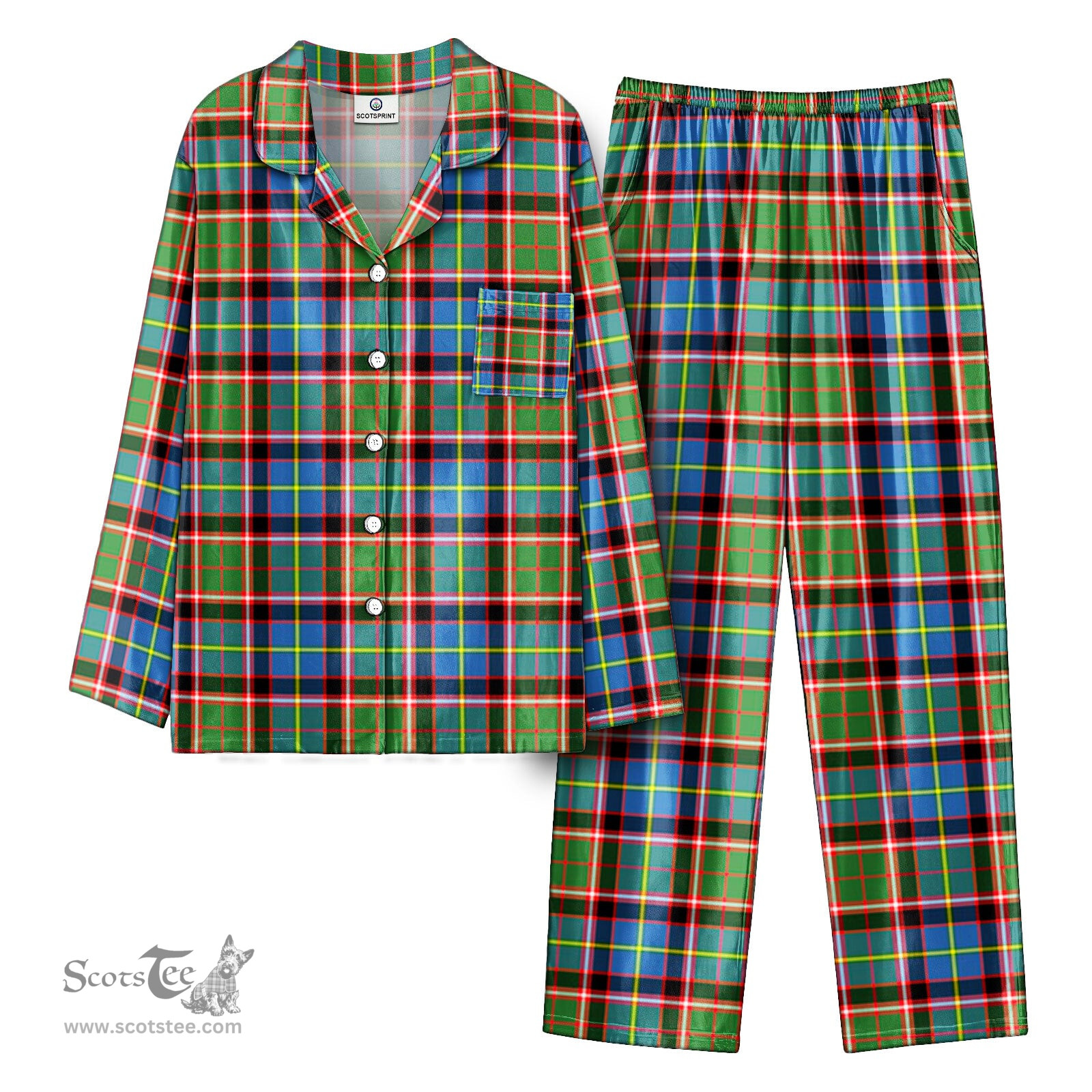 Scottish Norvel (or Norvill) Tartan Pajama Set - Tartan Plaid Pajamas Scottish Plaid Tartan Plaid - ScotsTee - scotstee.com