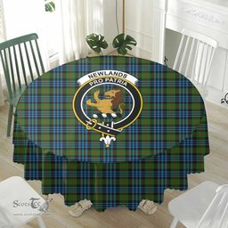 Scottish Newlands of Lauriston Crest Tartan Plaid Round Tablecloth Tartan Home Decor Scottish Plaid Tartan Plaid - ScotsTee - scotstee.com