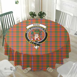 Scottish Ross Ancient Crest Tartan Plaid Round Tablecloth Tartan Home Decor Scottish Plaid Tartan Plaid - ScotsTee - scotstee.com