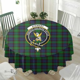 Scottish Stewart Old Modern Crest Tartan Plaid Round Tablecloth Tartan Home Decor Scottish Plaid Tartan Plaid - ScotsTee - scotstee.com