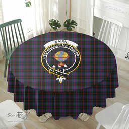 Scottish Nairn Crest Tartan Plaid Round Tablecloth Tartan Home Decor Scottish Plaid Tartan Plaid - ScotsTee - scotstee.com