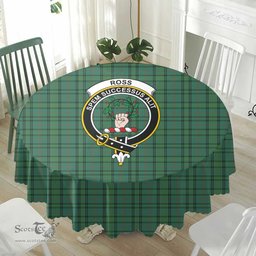 Scottish Ross Hunting Ancient Crest Tartan Plaid Round Tablecloth Tartan Home Decor Scottish Plaid Tartan Plaid - ScotsTee - scotstee.com