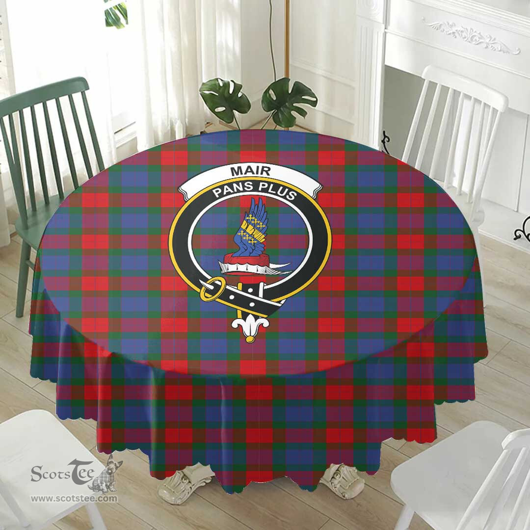 Scottish Mar Crest Tartan Plaid Round Tablecloth Tartan Home Decor Scottish Plaid Tartan Plaid - ScotsTee - scotstee.com