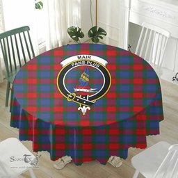 Scottish Mar Crest Tartan Plaid Round Tablecloth Tartan Home Decor Scottish Plaid Tartan Plaid - ScotsTee - scotstee.com