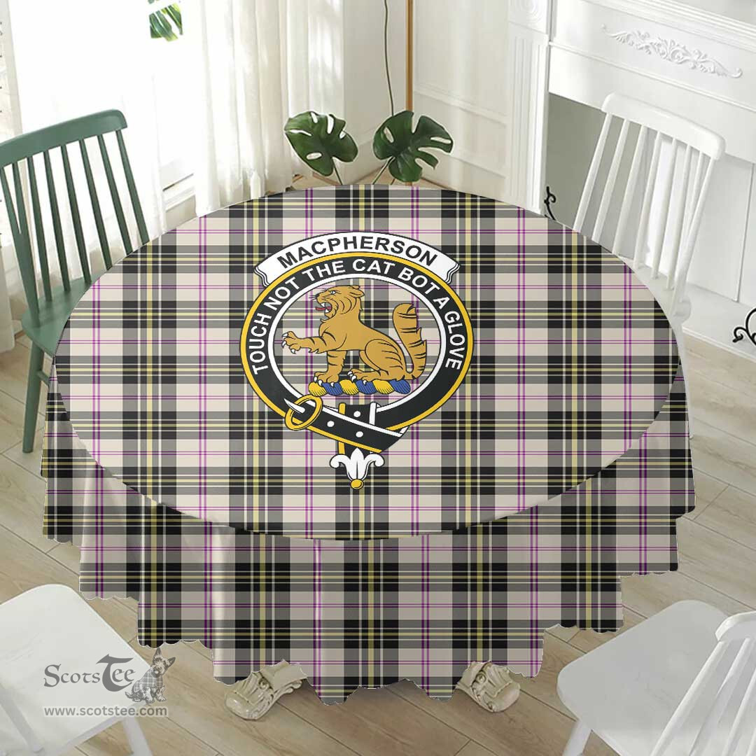 Scottish MacPherson Dress Ancient Crest Tartan Plaid Round Tablecloth Tartan Home Decor Scottish Plaid Tartan Plaid - ScotsTee - scotstee.com