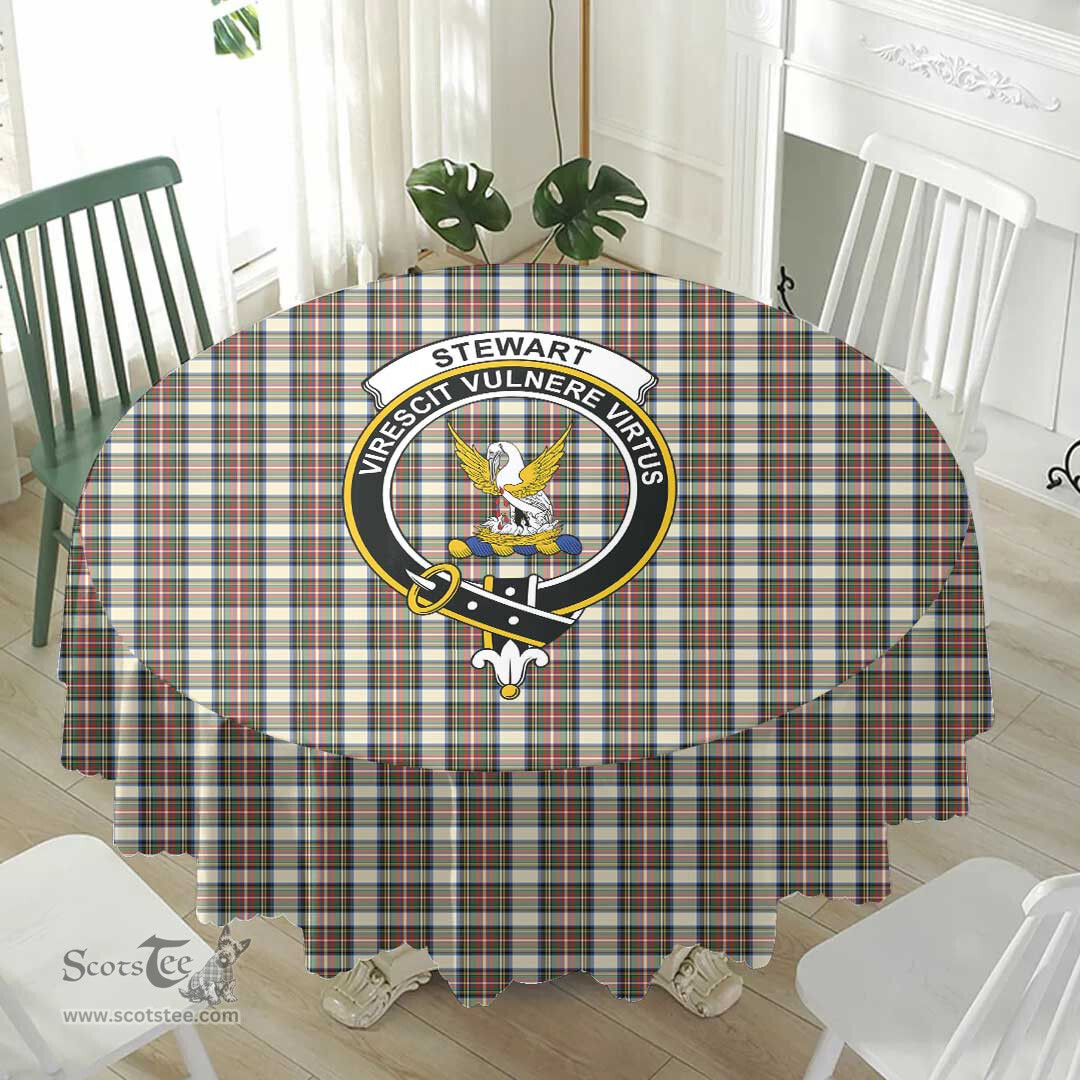 Scottish Stewart Dress Ancient Crest Tartan Plaid Round Tablecloth Tartan Home Decor Scottish Plaid Tartan Plaid - ScotsTee - scotstee.com