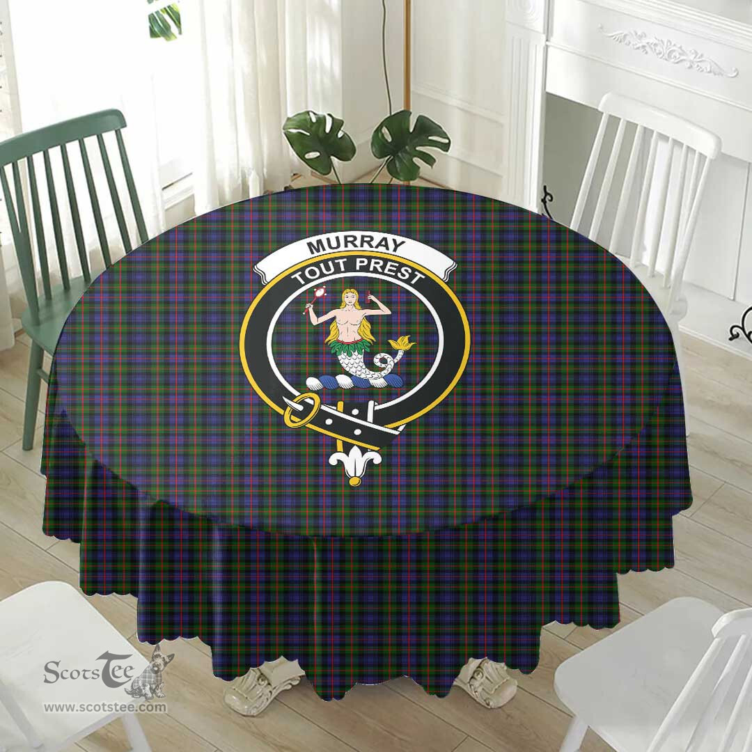 Scottish Murray of Atholl Modern Crest Tartan Plaid Round Tablecloth Tartan Home Decor Scottish Plaid Tartan Plaid - ScotsTee - scotstee.com