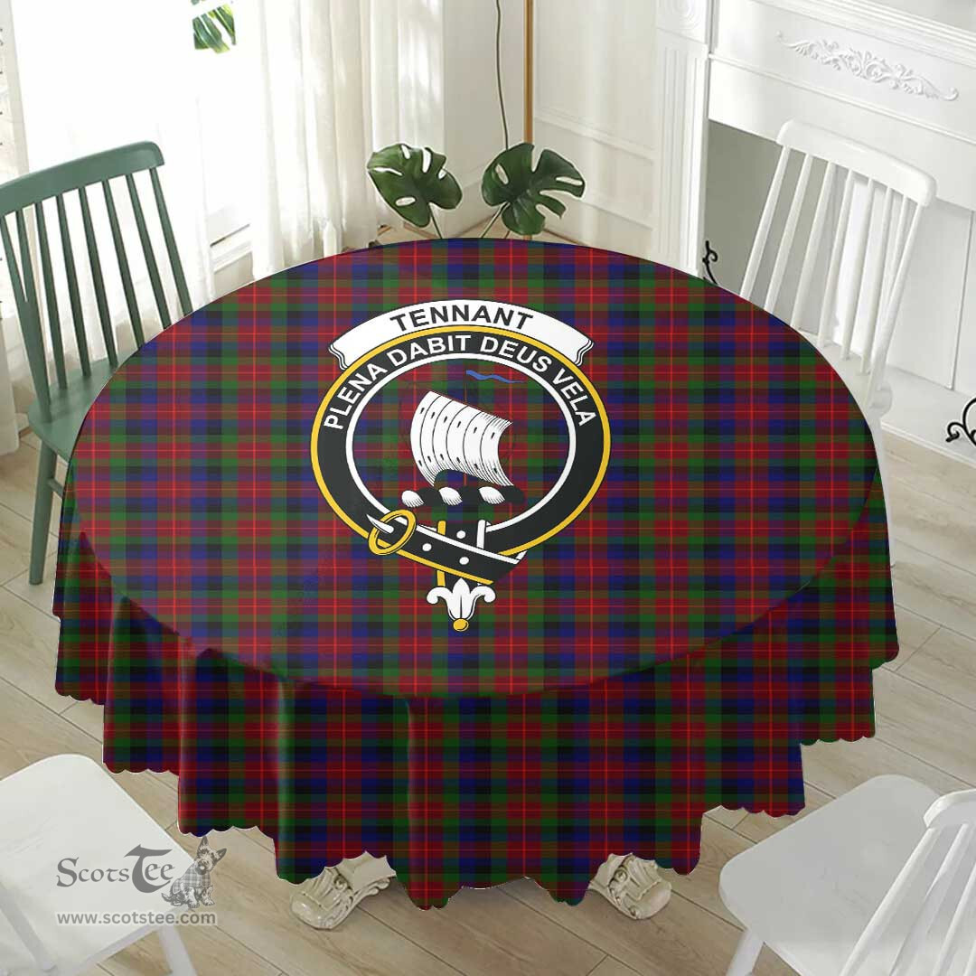 Scottish Tennant Crest Tartan Plaid Round Tablecloth Tartan Home Decor Scottish Plaid Tartan Plaid - ScotsTee - scotstee.com