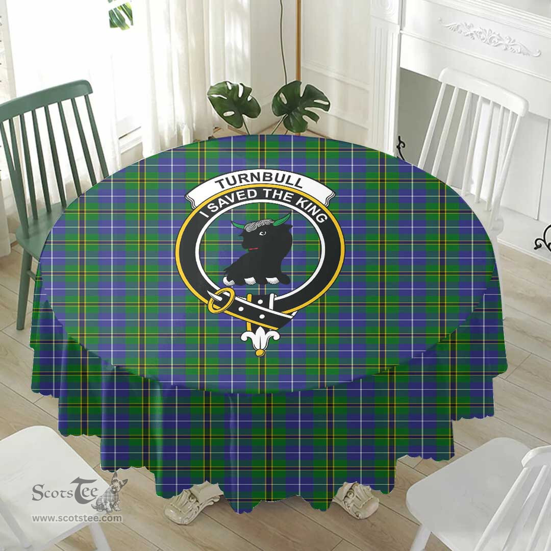 Scottish Turnbull Hunting Crest Tartan Plaid Round Tablecloth Tartan Home Decor Scottish Plaid Tartan Plaid - ScotsTee - scotstee.com