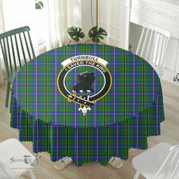 Scottish Turnbull Hunting Crest Tartan Plaid Round Tablecloth Tartan Home Decor Scottish Plaid Tartan Plaid - ScotsTee - scotstee.com