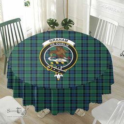 Scottish Graham of Menteith Ancient Crest Tartan Plaid Round Tablecloth Tartan Home Decor Scottish Plaid Tartan Plaid - ScotsTee - scotstee.com