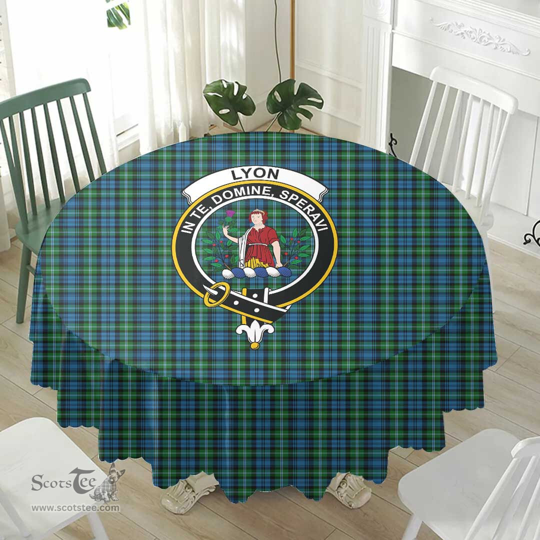 Scottish Lyon Clan Crest Tartan Plaid Round Tablecloth Tartan Home Decor Scottish Plaid Tartan Plaid - ScotsTee - scotstee.com