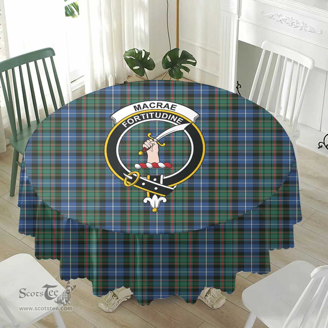 Scottish MacRae Hunting Ancient Crest Tartan Plaid Round Tablecloth Tartan Home Decor Scottish Plaid Tartan Plaid - ScotsTee - scotstee.com
