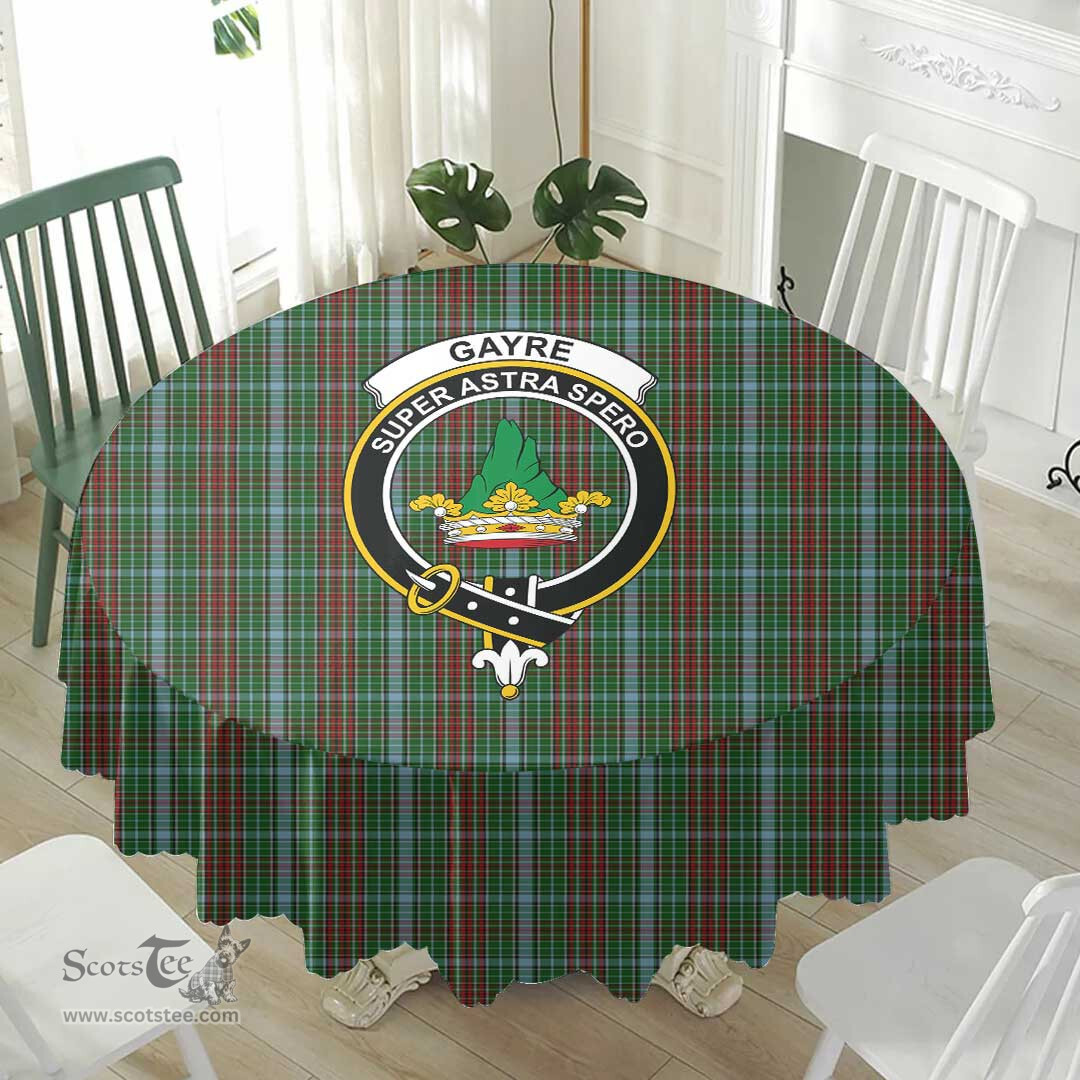 Scottish Gayre Crest Tartan Plaid Round Tablecloth Tartan Home Decor Scottish Plaid Tartan Plaid - ScotsTee - scotstee.com