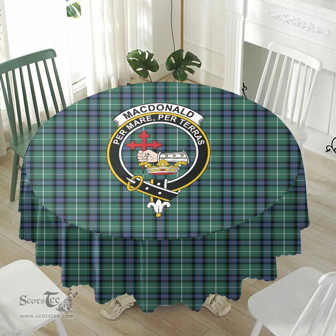 Scottish MacDonald of the Isles Hunting Ancient Crest Tartan Plaid Round Tablecloth Tartan Home Decor Scottish Plaid Tartan Plaid - ScotsTee - scotstee.com