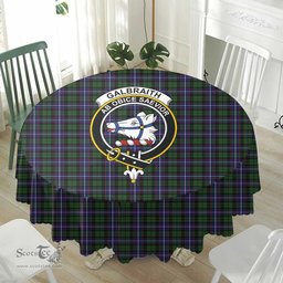 Scottish Galbraith Modern Crest Tartan Plaid Round Tablecloth Tartan Home Decor Scottish Plaid Tartan Plaid - ScotsTee - scotstee.com