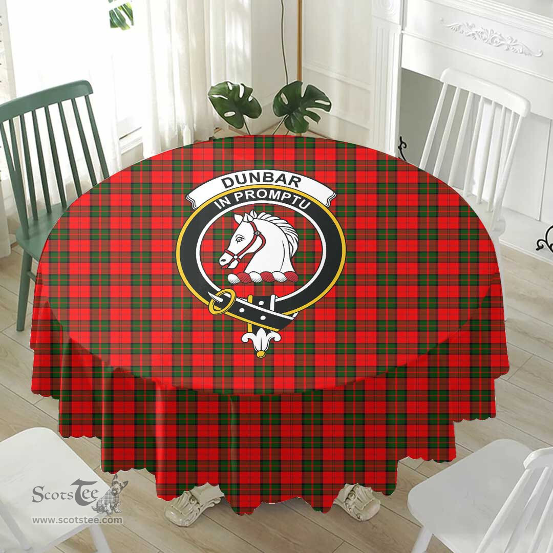 Scottish Dunbar Modern Crest Tartan Plaid Round Tablecloth Tartan Home Decor Scottish Plaid Tartan Plaid - ScotsTee - scotstee.com