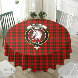 Scottish Dunbar Modern Crest Tartan Plaid Round Tablecloth Tartan Home Decor Scottish Plaid Tartan Plaid - ScotsTee - scotstee.com