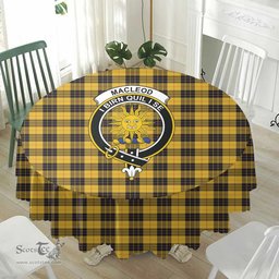 Scottish MacLeod of Lewis Ancient Crest Tartan Plaid Round Tablecloth Tartan Home Decor Scottish Plaid Tartan Plaid - ScotsTee - scotstee.com