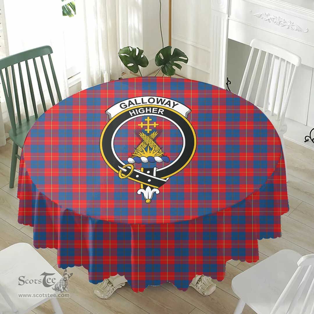 Scottish Galloway Red Crest Tartan Plaid Round Tablecloth Tartan Home Decor Scottish Plaid Tartan Plaid - ScotsTee - scotstee.com
