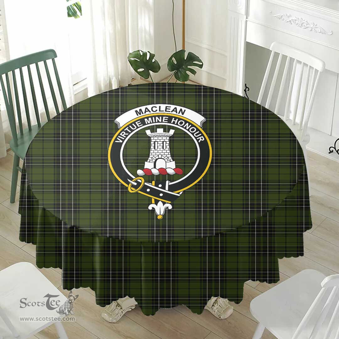 Scottish MacLean Hunting Crest Tartan Plaid Round Tablecloth Tartan Home Decor Scottish Plaid Tartan Plaid - ScotsTee - scotstee.com