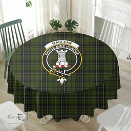 Scottish MacLean Hunting Crest Tartan Plaid Round Tablecloth Tartan Home Decor Scottish Plaid Tartan Plaid - ScotsTee - scotstee.com