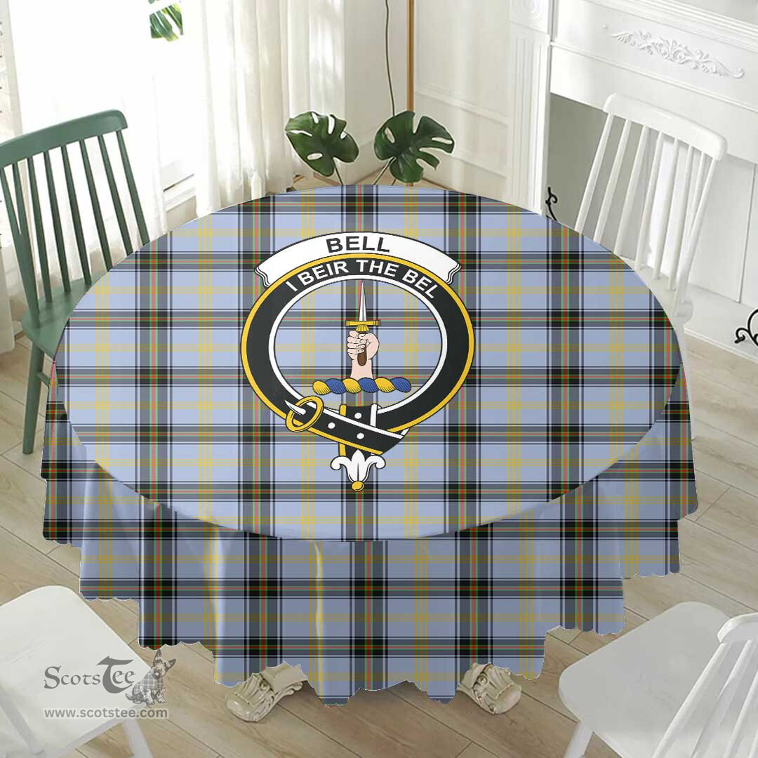 Scottish Bell of the Borders Crest Tartan Plaid Round Tablecloth Tartan Home Decor Scottish Plaid Tartan Plaid - ScotsTee - scotstee.com