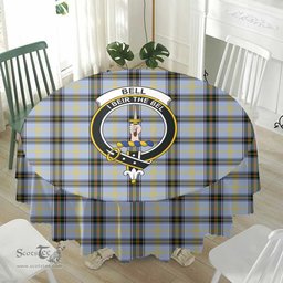 Scottish Bell of the Borders Crest Tartan Plaid Round Tablecloth Tartan Home Decor Scottish Plaid Tartan Plaid - ScotsTee - scotstee.com