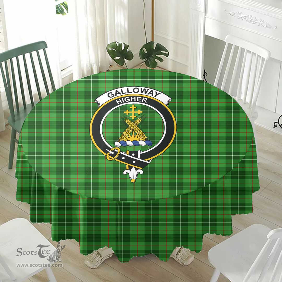 Scottish Galloway District Crest Tartan Plaid Round Tablecloth Tartan Home Decor Scottish Plaid Tartan Plaid - ScotsTee - scotstee.com