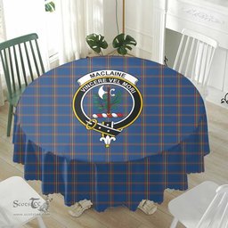Scottish MacLaine of Loch Buie Hunting Ancient Crest Tartan Plaid Round Tablecloth Tartan Home Decor Scottish Plaid Tartan Plaid - ScotsTee - scotstee.com