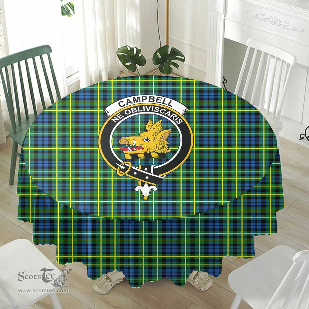Scottish Campbell of Breadalbane Ancient Crest Tartan Plaid Round Tablecloth Tartan Home Decor Scottish Plaid Tartan Plaid - ScotsTee - scotstee.com