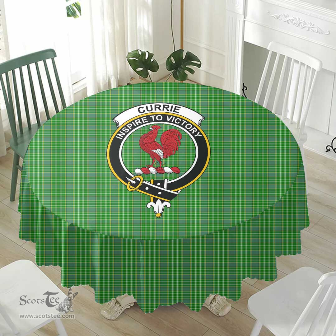 Scottish Currie Crest Tartan Plaid Round Tablecloth Tartan Home Decor Scottish Plaid Tartan Plaid - ScotsTee - scotstee.com