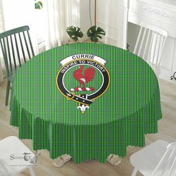 Scottish Currie Crest Tartan Plaid Round Tablecloth Tartan Home Decor Scottish Plaid Tartan Plaid - ScotsTee - scotstee.com