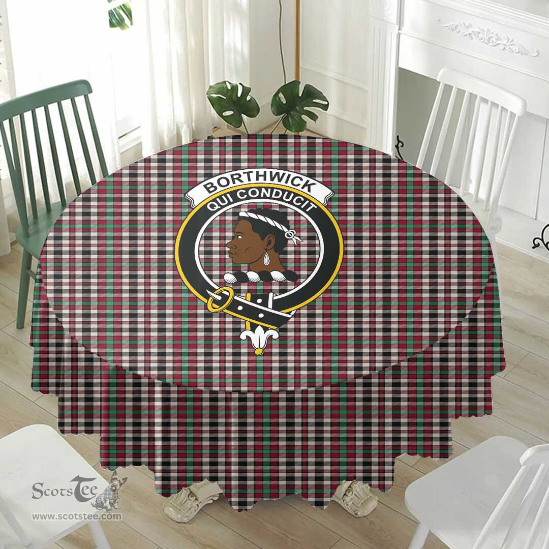 Scottish Borthwick Dress Ancient Crest Tartan Plaid Round Tablecloth Tartan Home Decor Scottish Plaid Tartan Plaid - ScotsTee - scotstee.com