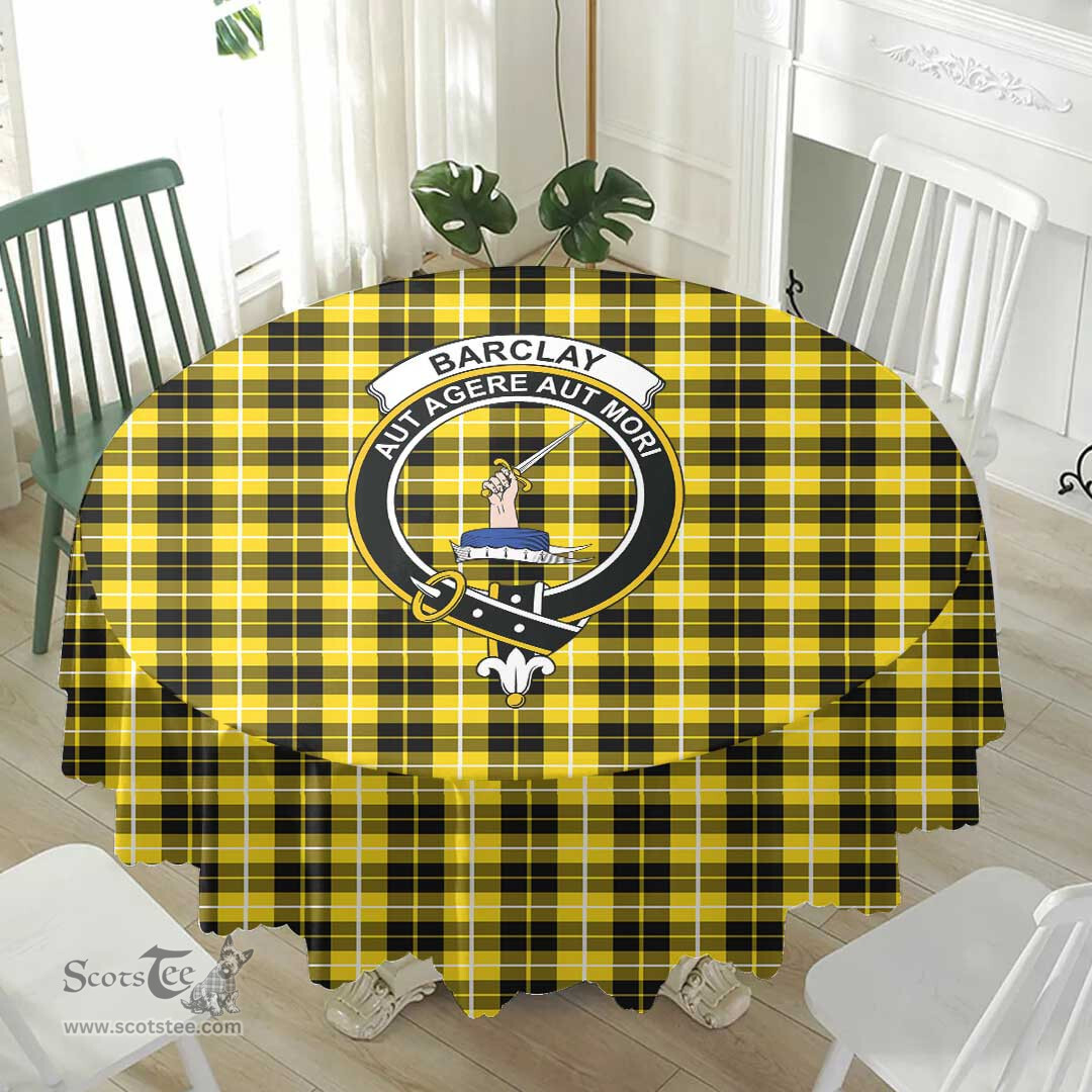 Scottish Barclay Dress Modern Crest Tartan Plaid Round Tablecloth Tartan Home Decor Scottish Plaid Tartan Plaid - ScotsTee - scotstee.com
