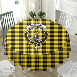 Scottish Barclay Dress Modern Crest Tartan Plaid Round Tablecloth Tartan Home Decor Scottish Plaid Tartan Plaid - ScotsTee - scotstee.com