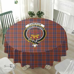 Scottish Cameron of Lochiel Ancient Crest Tartan Plaid Round Tablecloth Tartan Home Decor Scottish Plaid Tartan Plaid - ScotsTee - scotstee.com