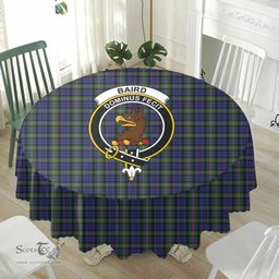 Scottish Baird Modern Crest Tartan Plaid Round Tablecloth Tartan Home Decor Scottish Plaid Tartan Plaid - ScotsTee - scotstee.com