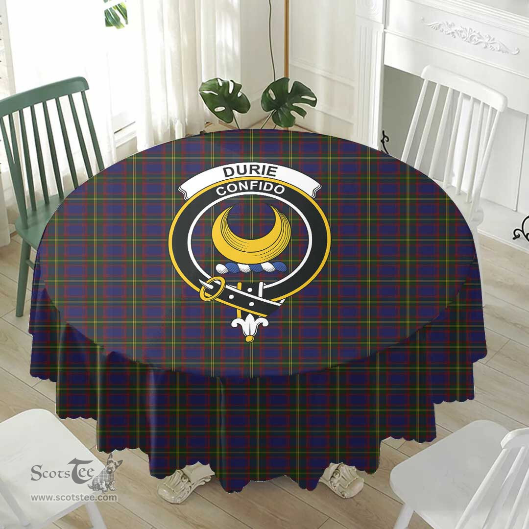 Scottish Durie Crest Tartan Plaid Round Tablecloth Tartan Home Decor Scottish Plaid Tartan Plaid - ScotsTee - scotstee.com